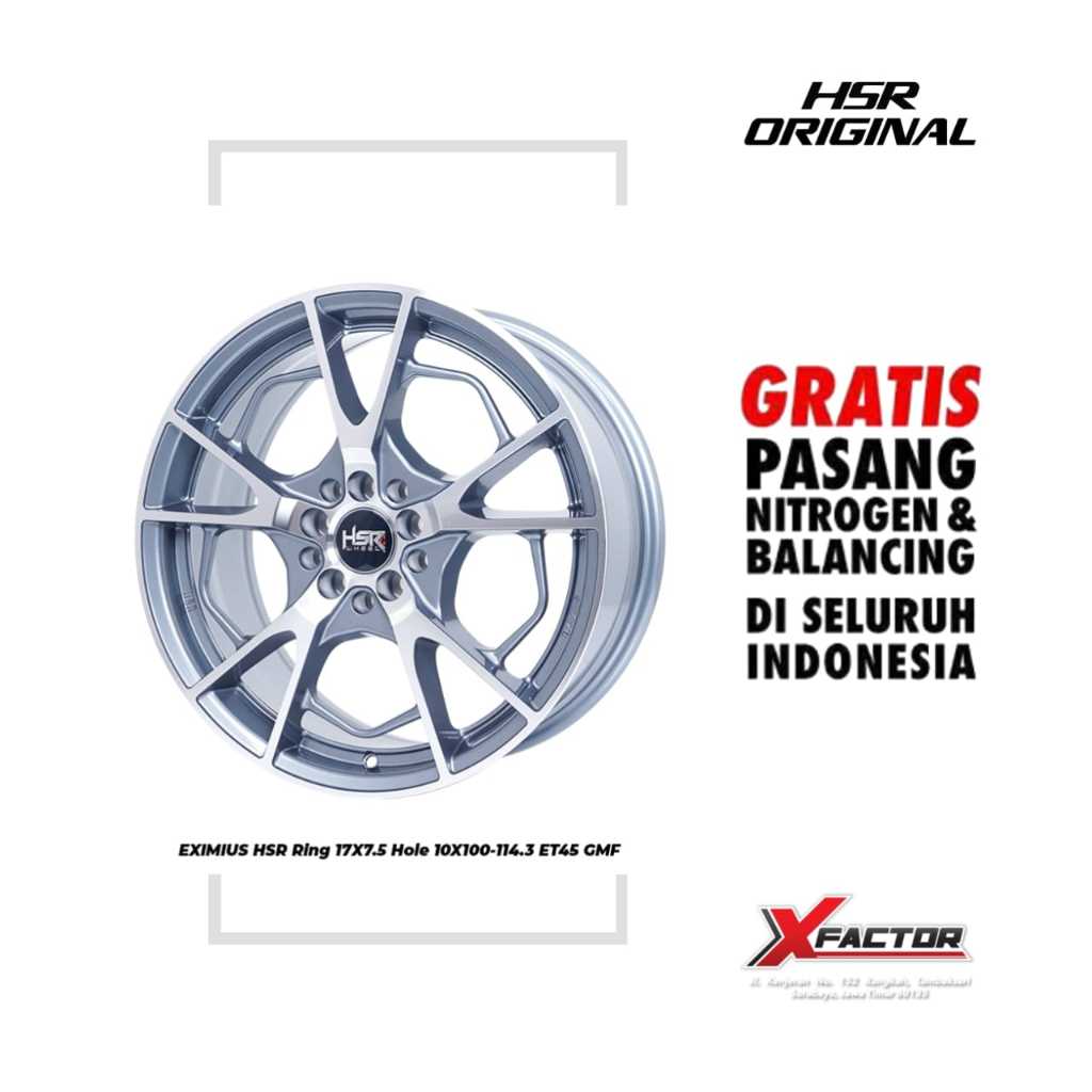 VELG MOBIL HSR R17 HSR EXIMIUS R17X7,5 H10X100-114,3 ET45 GMF