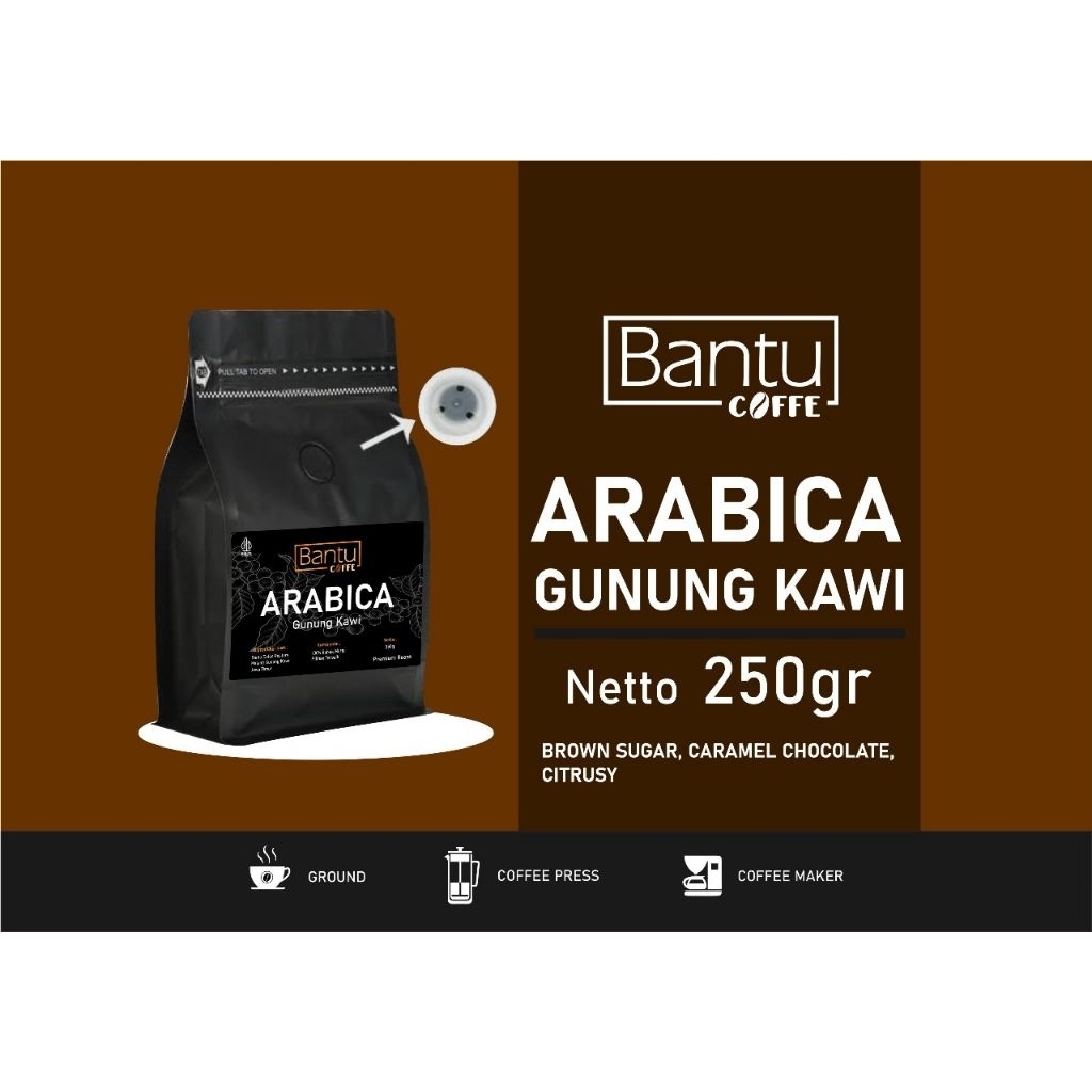 

bubuk kopi 100%ARABICA MURNI GUNUNGKAWI 250g