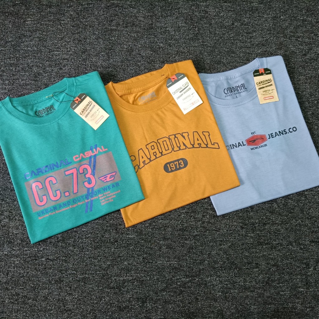 100 Ribu Isi 3 Kaos Cardinal Stylish Pria dan Wanita | Baju Kaos Distro Cowok Cewek | T shirt Distro
