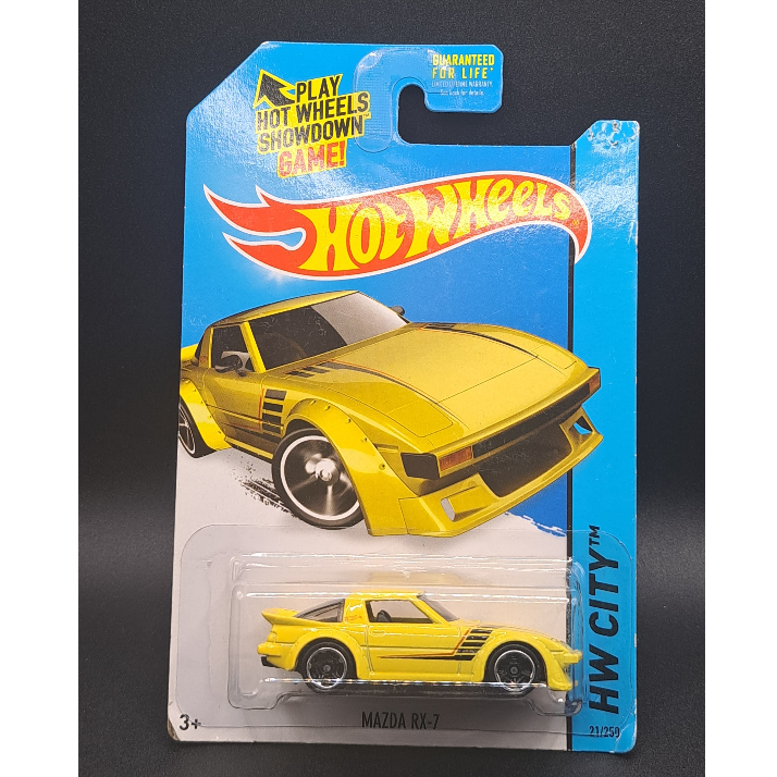 2014 Hot Wheels - Mazda RX-7 - Yellow