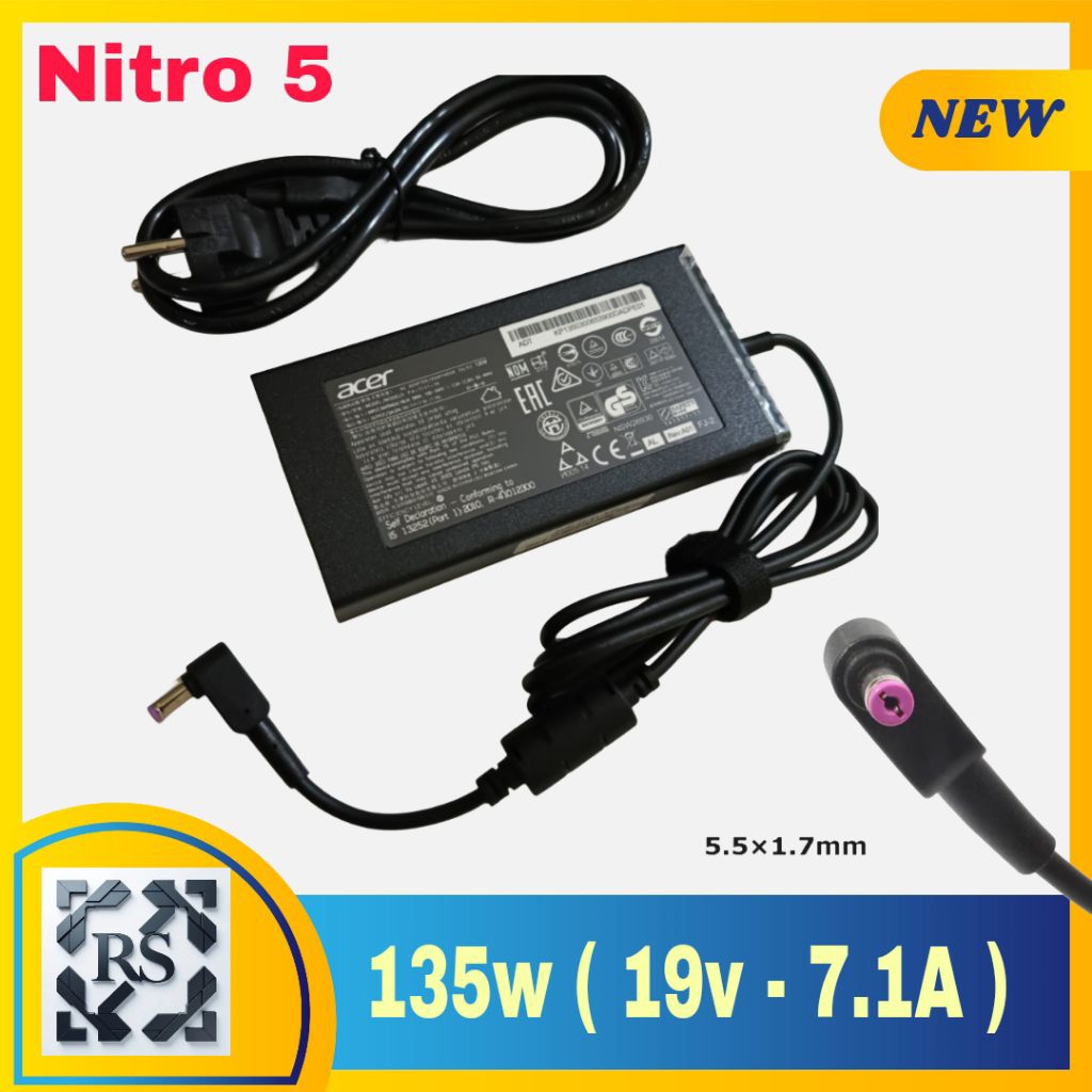 Charger Laptop Acer 19v - 7.1A VX5-591G-54VG VX5-591G-72U5 VX5-591G-76RK VX5-591G-75RM VX5-591G-5652