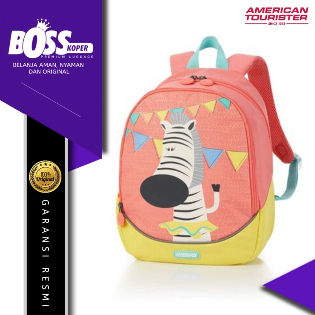 Tas Sekolah Anak TK Paud AMERICAN TOURISTER Backpack Karakter Lucu Original
