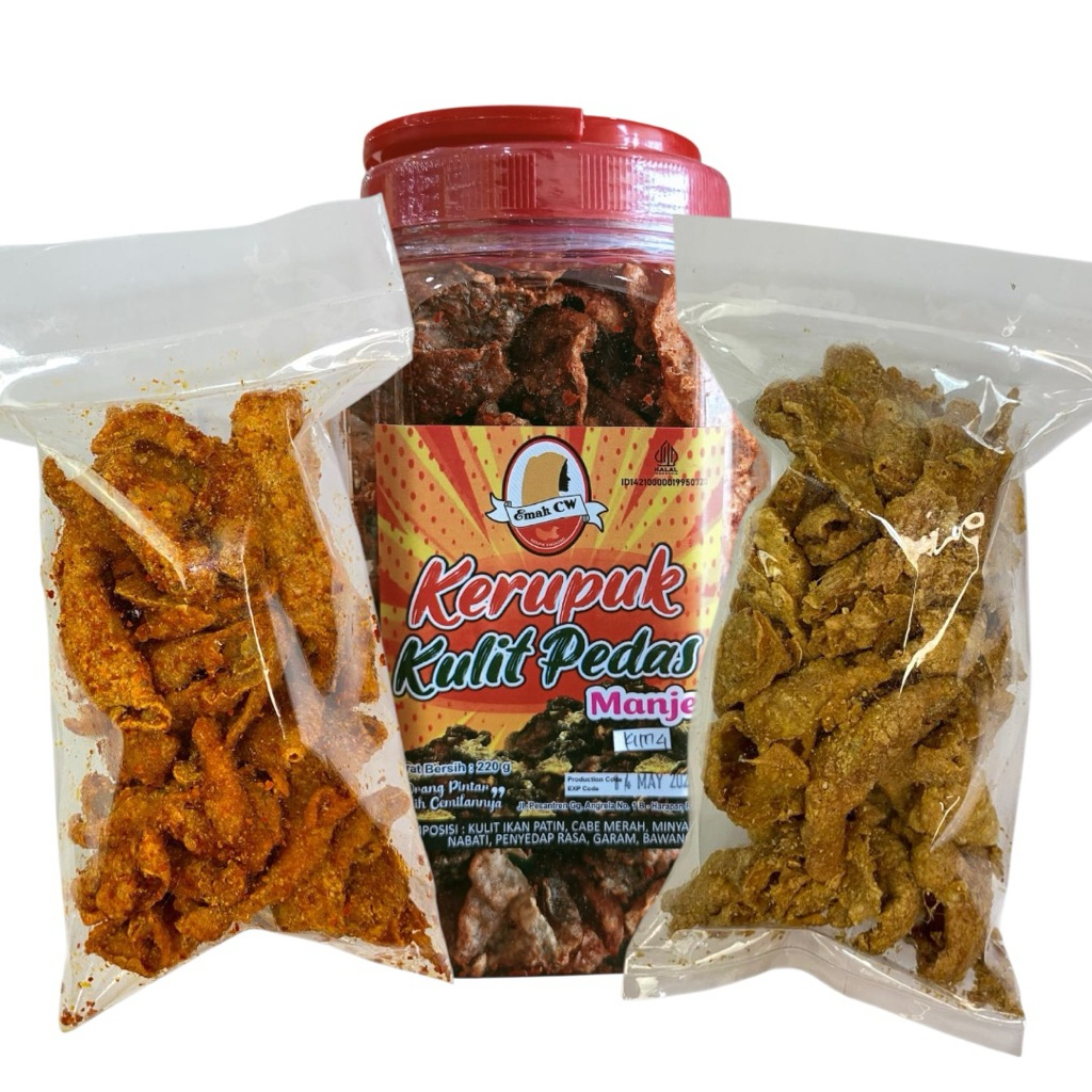 

Emak Cw - 3Pcs Keripik Kulit Paket Nage 83 ( Kulit Ayam Pedas Plastik, Kulit Ikan Patin Pedas Manje Toples, Kulit Ayam Original Plastik )