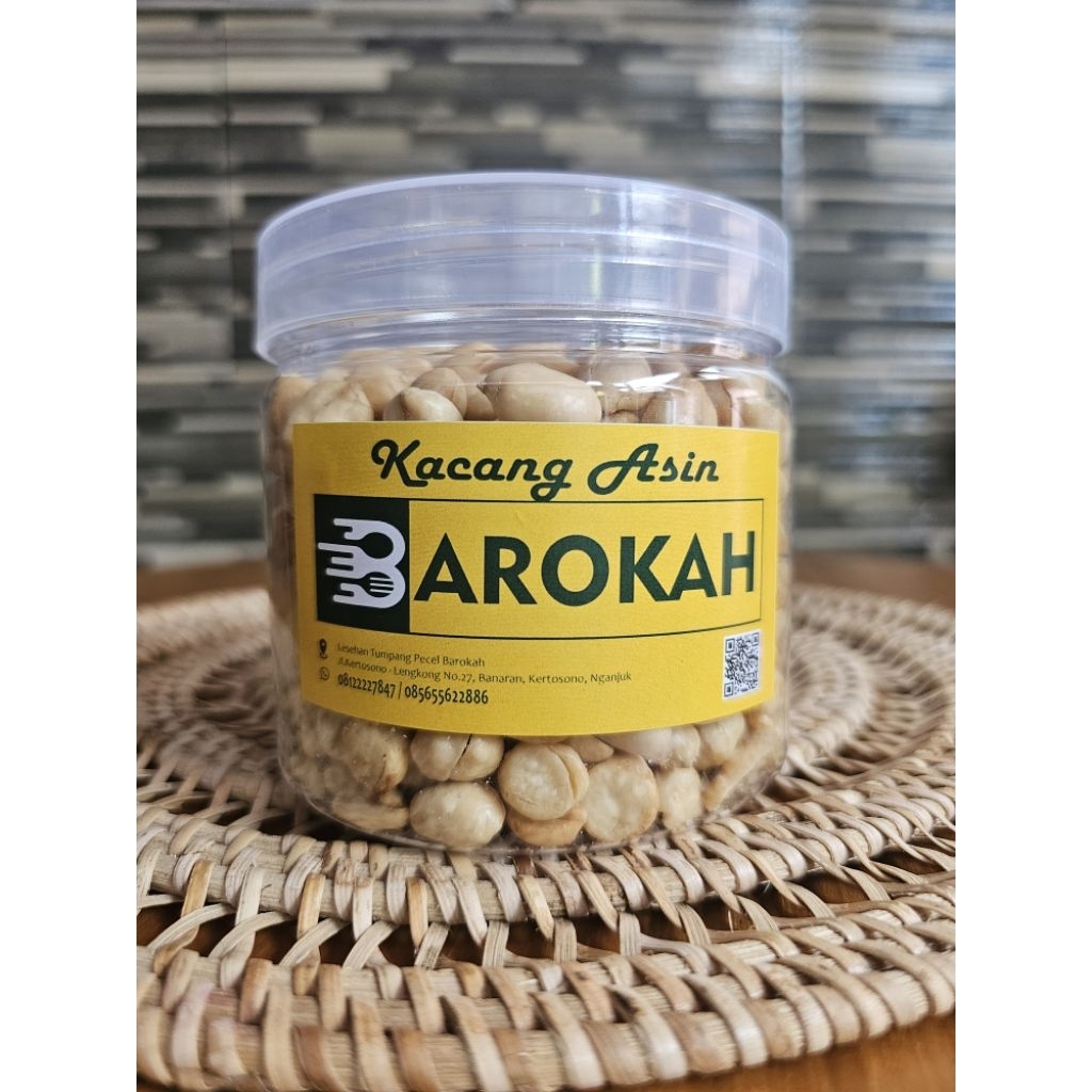 

KACANG ASIN 250 GR ASLI 100% PRODUK LESEHAN TUMPANG PECEL BAROKAH