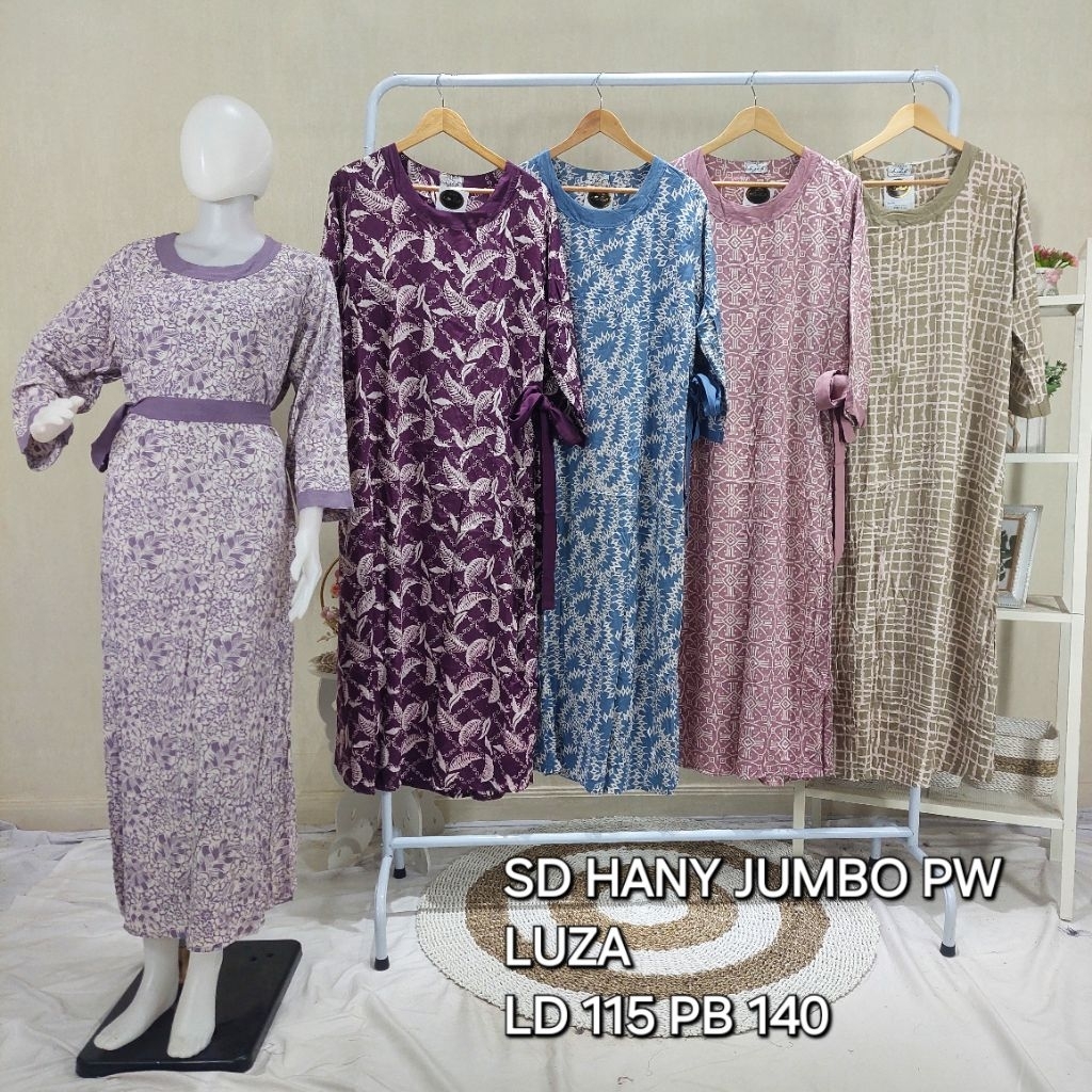 LUZA hany pw jumbo sabuk pinggang gamis batik pondok putri tangan panjang
