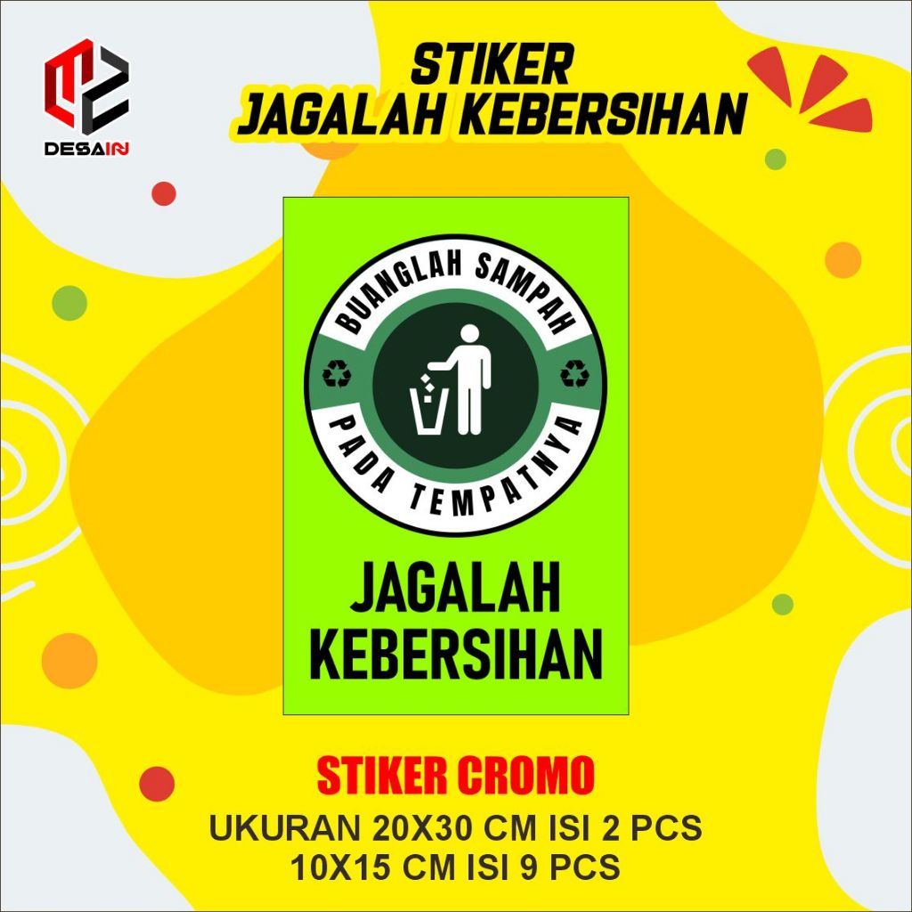 

stiker cromo jagalah kebersihan buanglah sampah pada tempatnya