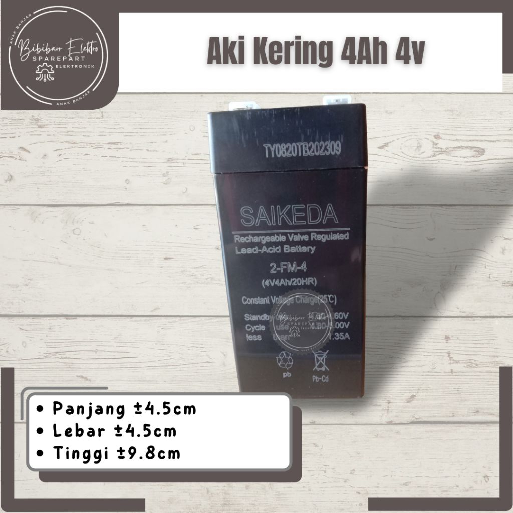 Aki  Timbangan Digital 4V 4ah