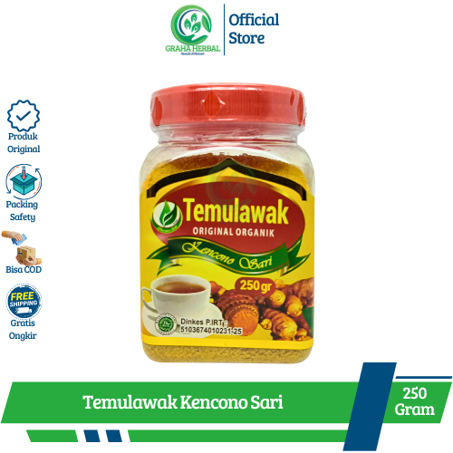 

Temulawak Original Organik Kencono Sari Isi 250 GR ORIGINAL I Jamu Temulawak Serbuk Organik