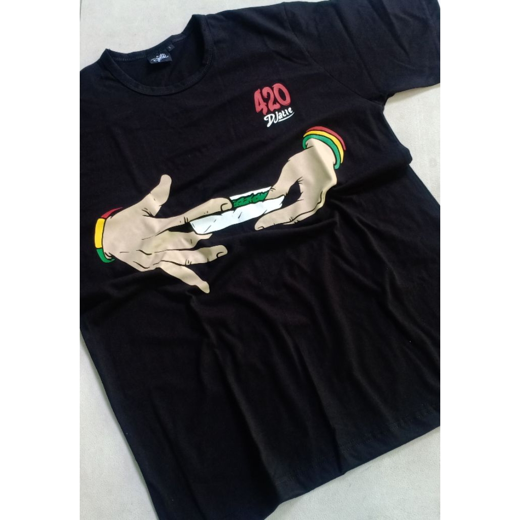 DJATIESHOP kaos djatie 420 distro.baju reggae rasta rege original