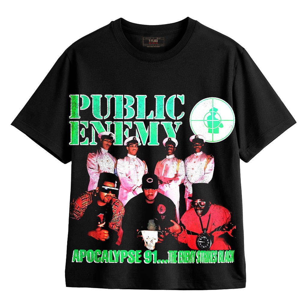 Original PUBLIC ENEMY KAOS BAND TSHIRT OVERSIZE UNISEX HITAM - TFLIKS Unisex Tee