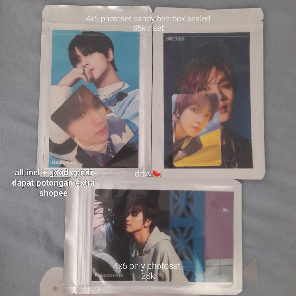 [BACA DESKRIPSI] 4x6 PHOTOSET HAECHAN CANDY BEATBOX SEALED AY-YO