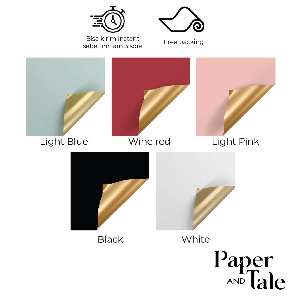 

[10 LEMBAR] BICOLOR GOLD DOUBLE SIDE KERTAS BUKET BUNGA / FLOWER BOUQUET WRAPPING PAPER/ CELLOPHANE PAPER/ KERTAS CELOPANE