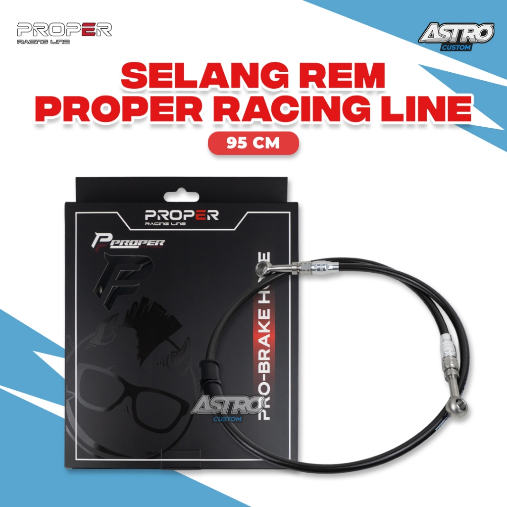 Selang Rem Proper Nmax Aerox 155 Lexi 125 Mio M3 Soul GT Fino Xride 125 Mio GT 115 Brake Hose 95 cm