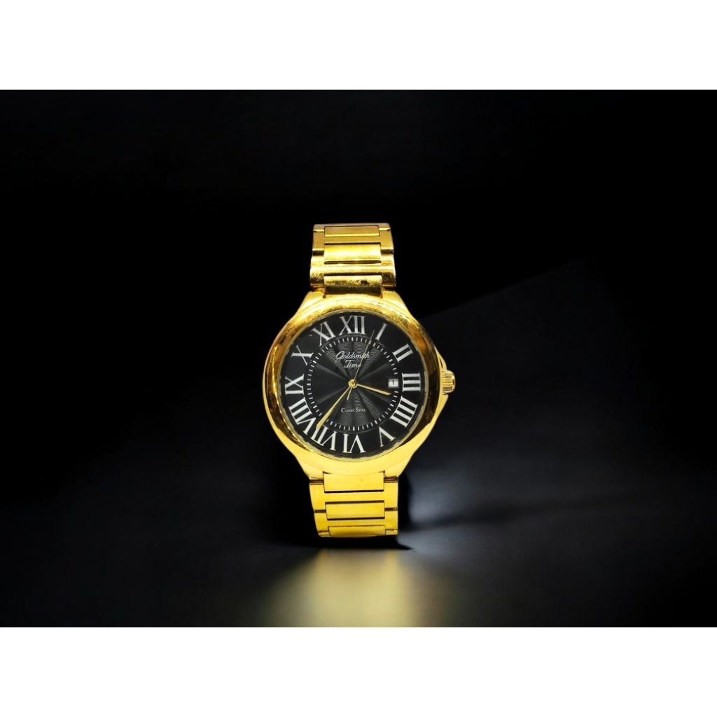 Jam Tangan Pria Rantai GOLDSMITH TIME GST - 8051 DIAL BLACK
