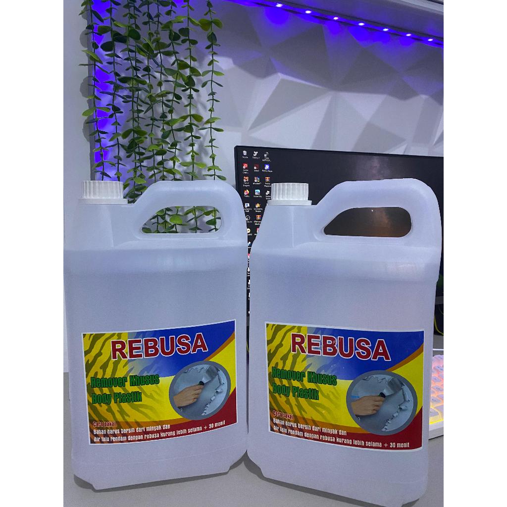 Paint Remover Body Plastik REBUSA Paint Remover Perontok Cat Body Plastik Kemasan 5 LITER