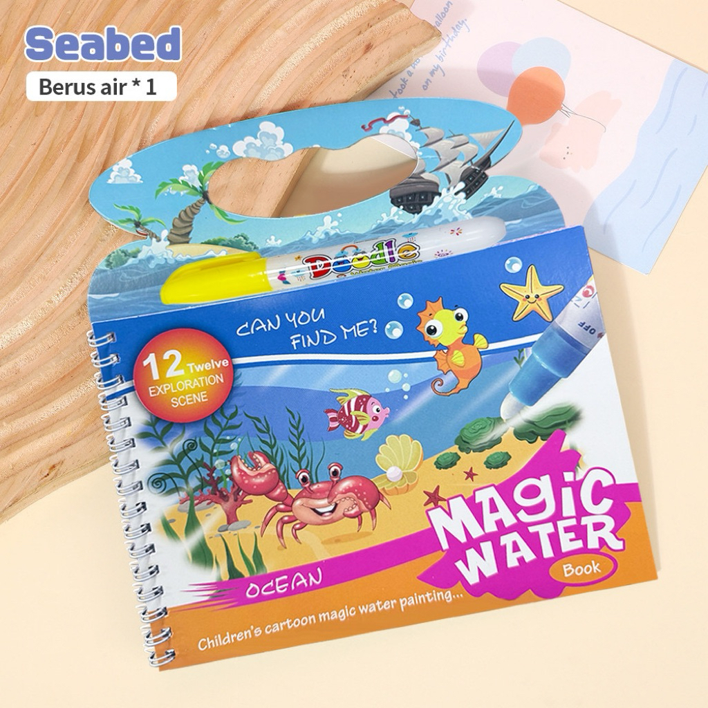 

Magic Water Book Buku Ajaib Belajar Mewarnai Edukasi Anak Buku Gambar Ajaib Anak