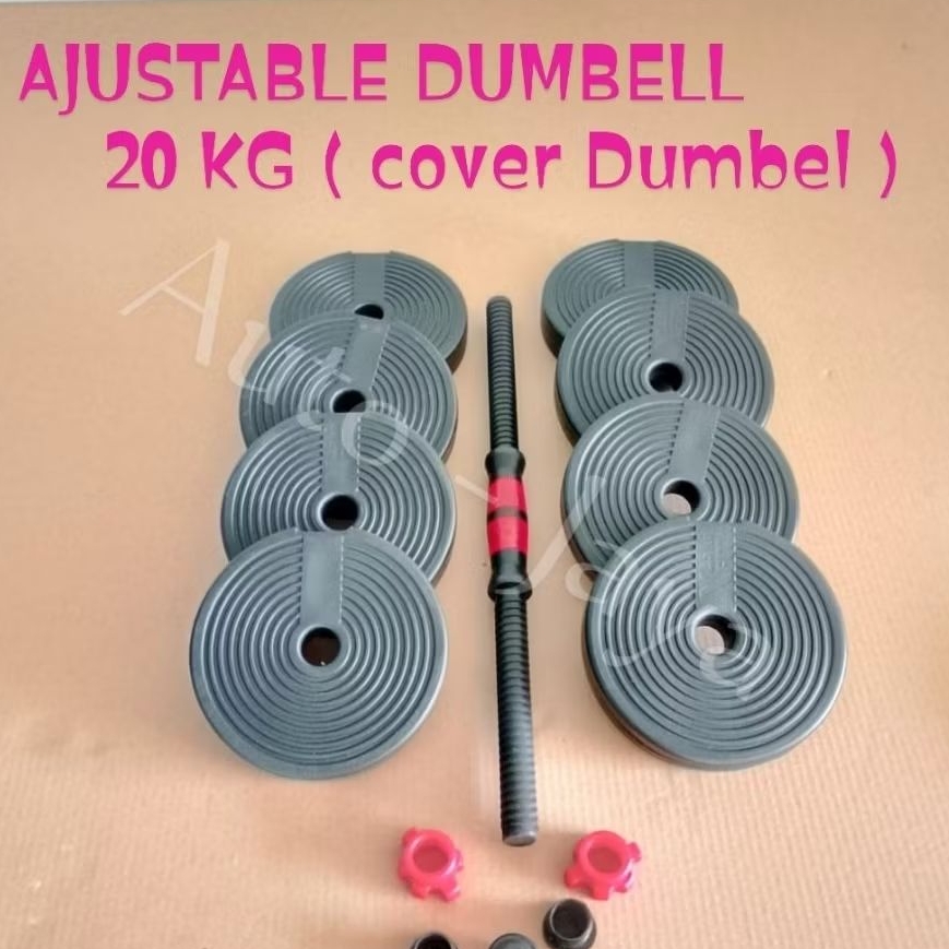 COVER DUMBELL 20 KG ( AJUSTABLE ) DUMBELL SET 20 KG