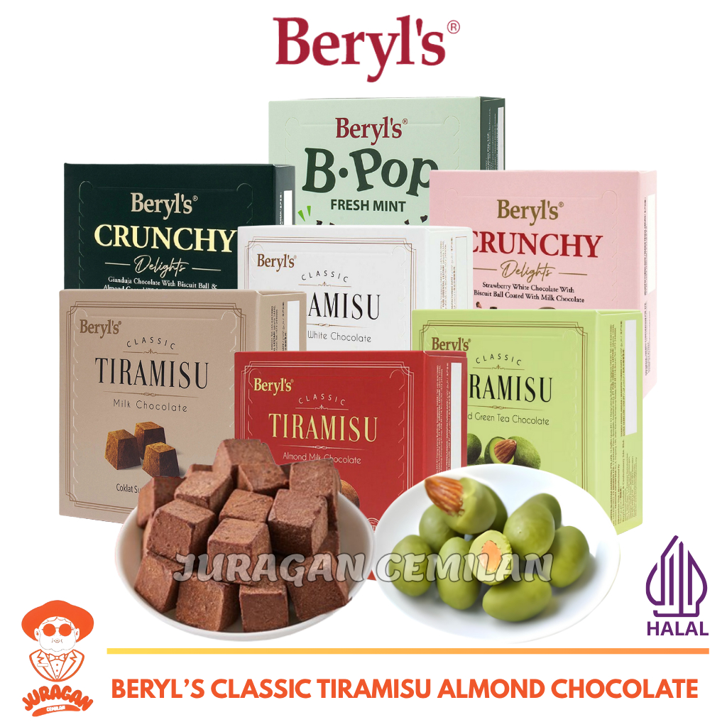 

Beryls Classic Tiramisu Almond Milk Chocolate & Green Tea Chocolate - Halal 65gr