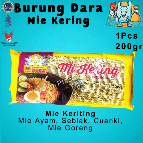 

Mie Kering Keriting BURUNG DARA 200gr