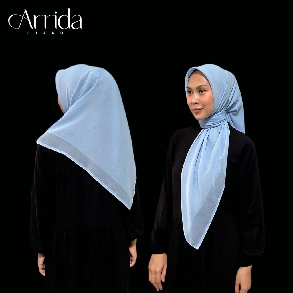 Segiempat Paris Sky Blue 110x110 / Hijab Paris Biru Muda / Segiempat Paris Biru Langit / Jilbab Pari