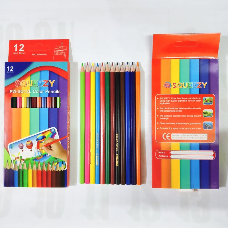 

Pensil Warna SQUEEZY -12 Warna Panjang