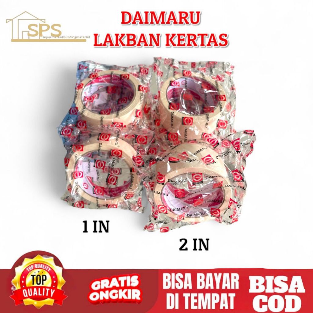 

LAKBAN KERTAS DAIMARU MASKING TAPE LAKBAN KERTAS
