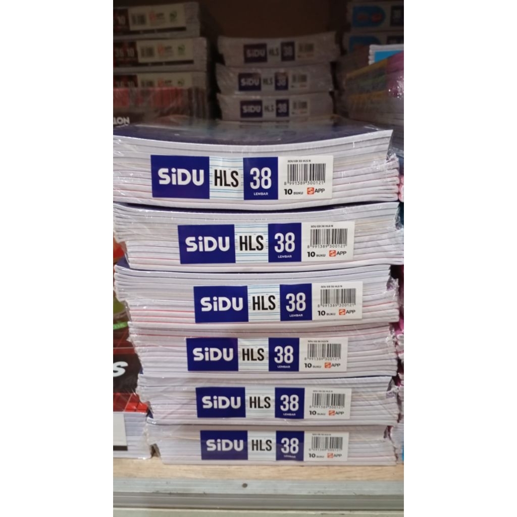 

(1pak) Buku Tulis Sidu 38 Halus /buku Kwarto Sidu 38 halus / buku sekolah