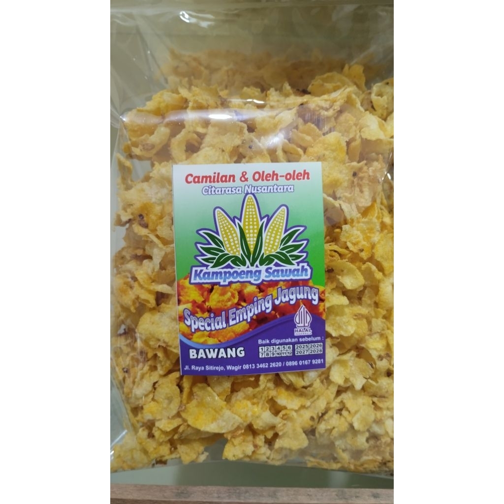 

emping jagung rasa bawang special 250 gram 12.500