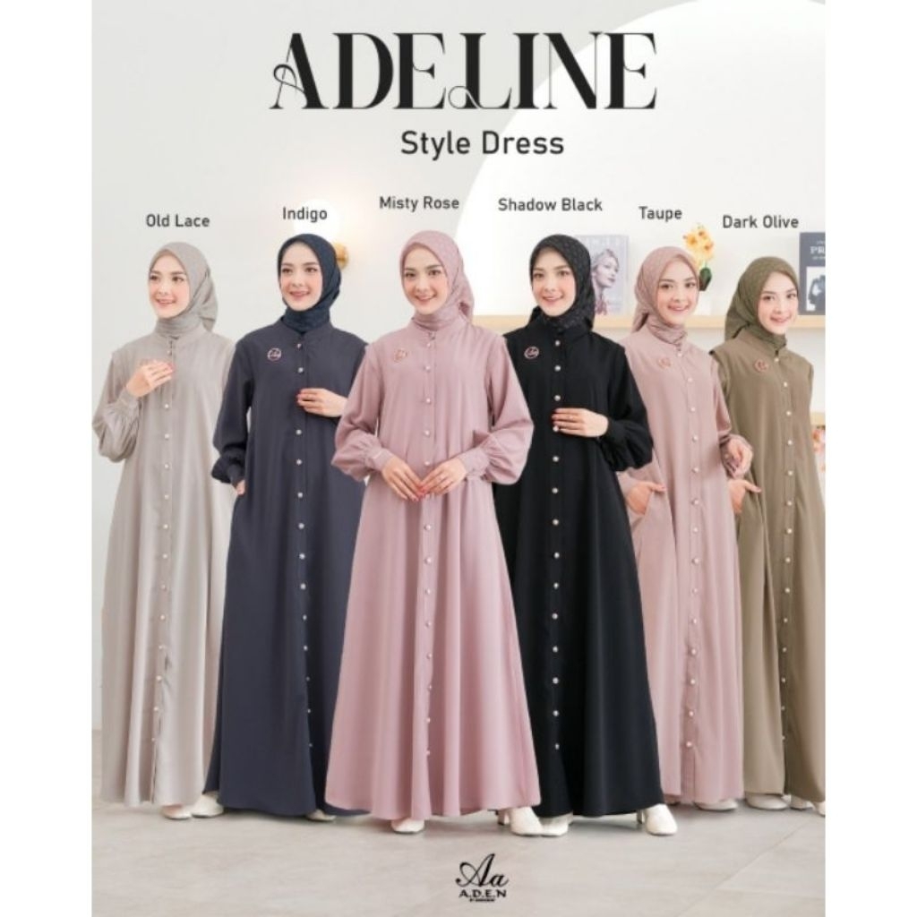 ADELINE DRESS DAN TUNIK BY ADEN HIJAB
