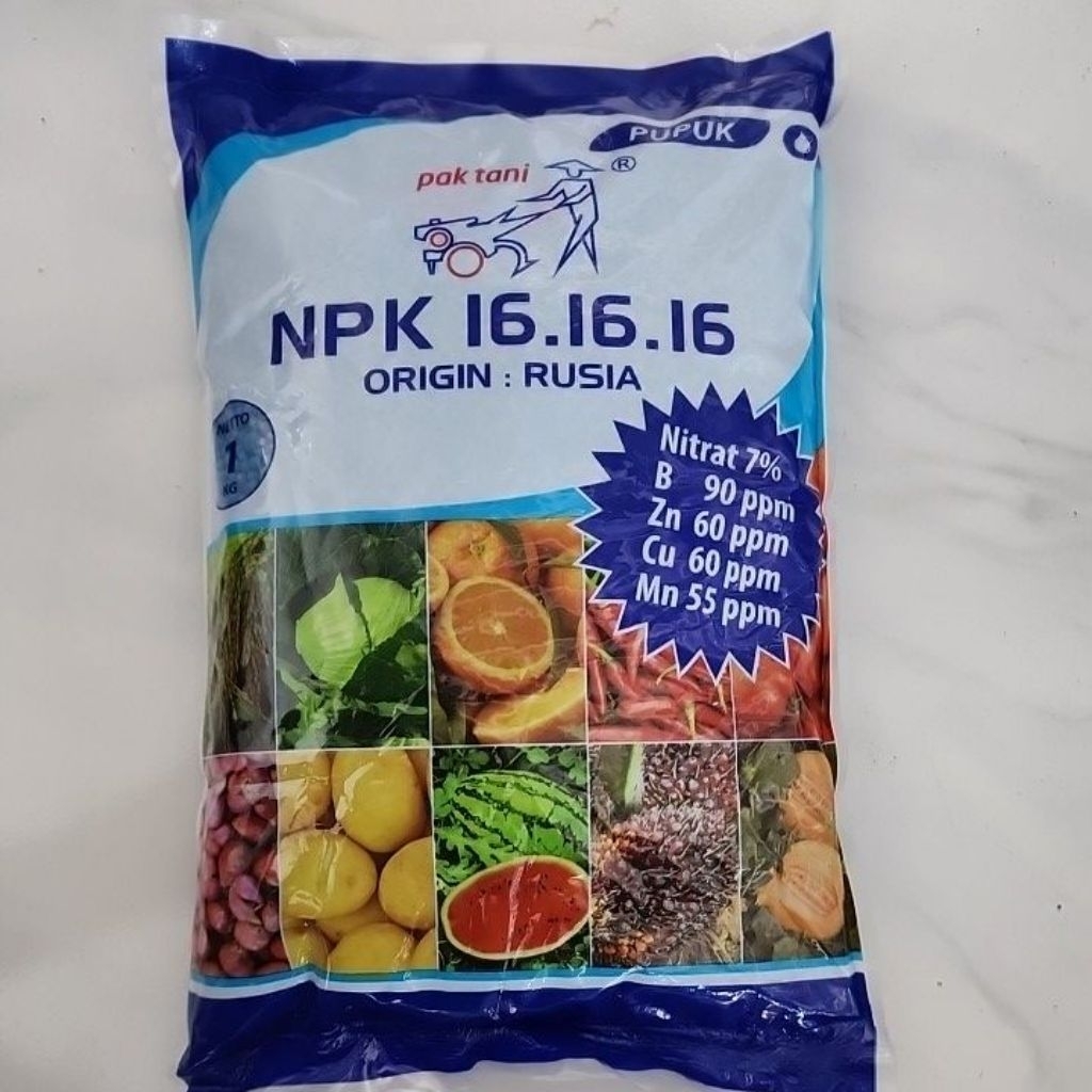 Pupuk  NPK 16.16.16 Origin of Rusia / Npk Pak Tani 50gr