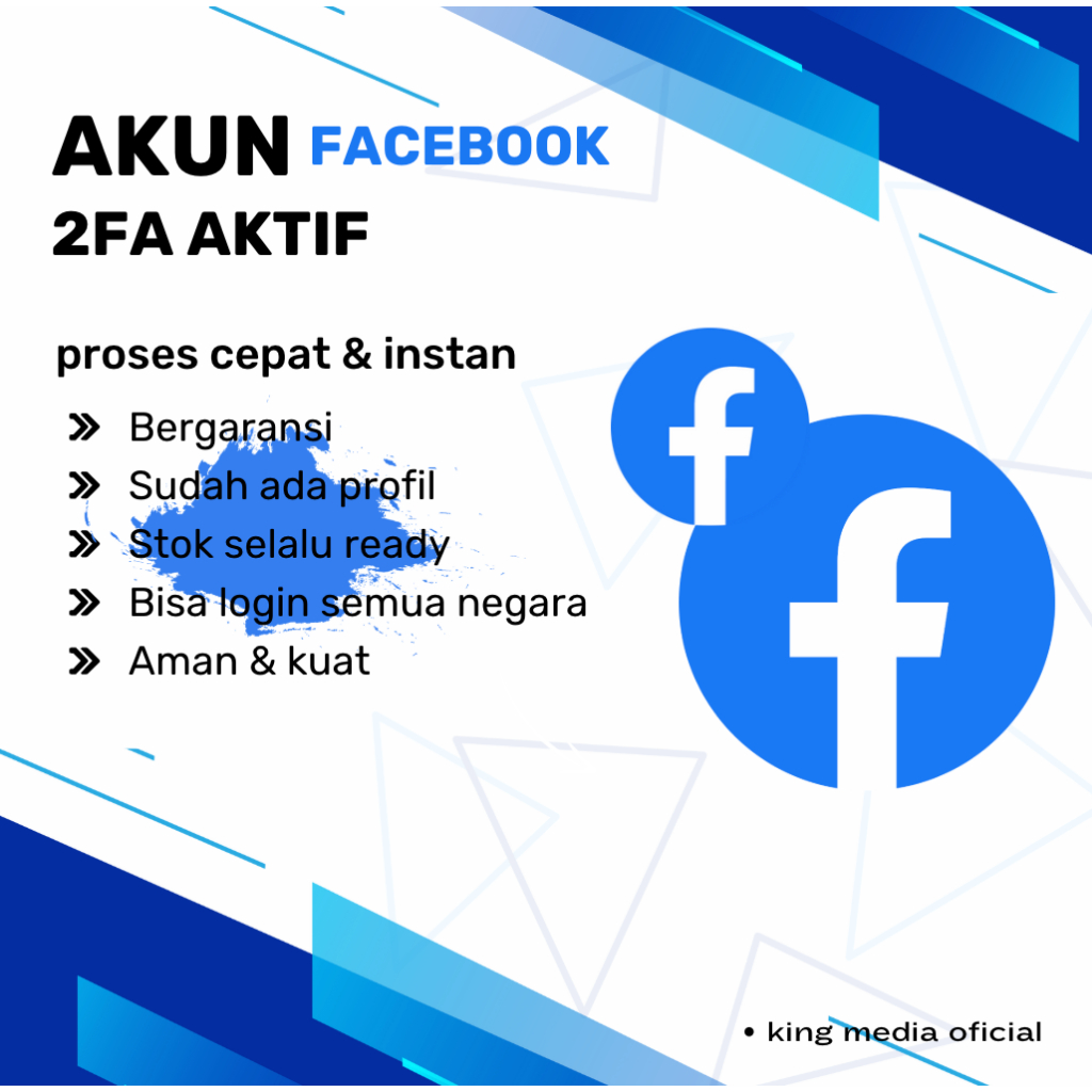 Akun fb 2fa Aktif & Tua kuat | Bergaransi akun facebook kuat akun fb ads | akun facebook marketpleac