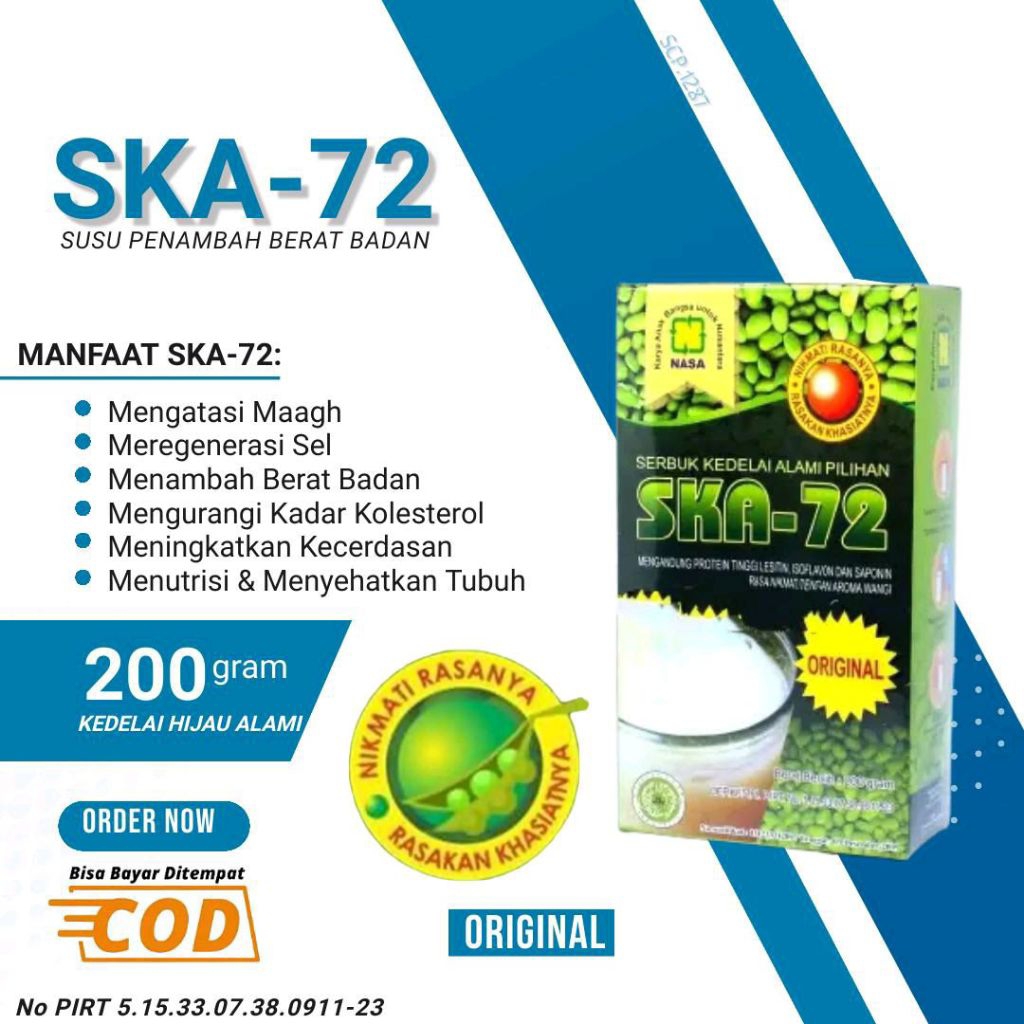 

SKAO 72 Susu Kedelai Hijau Alami