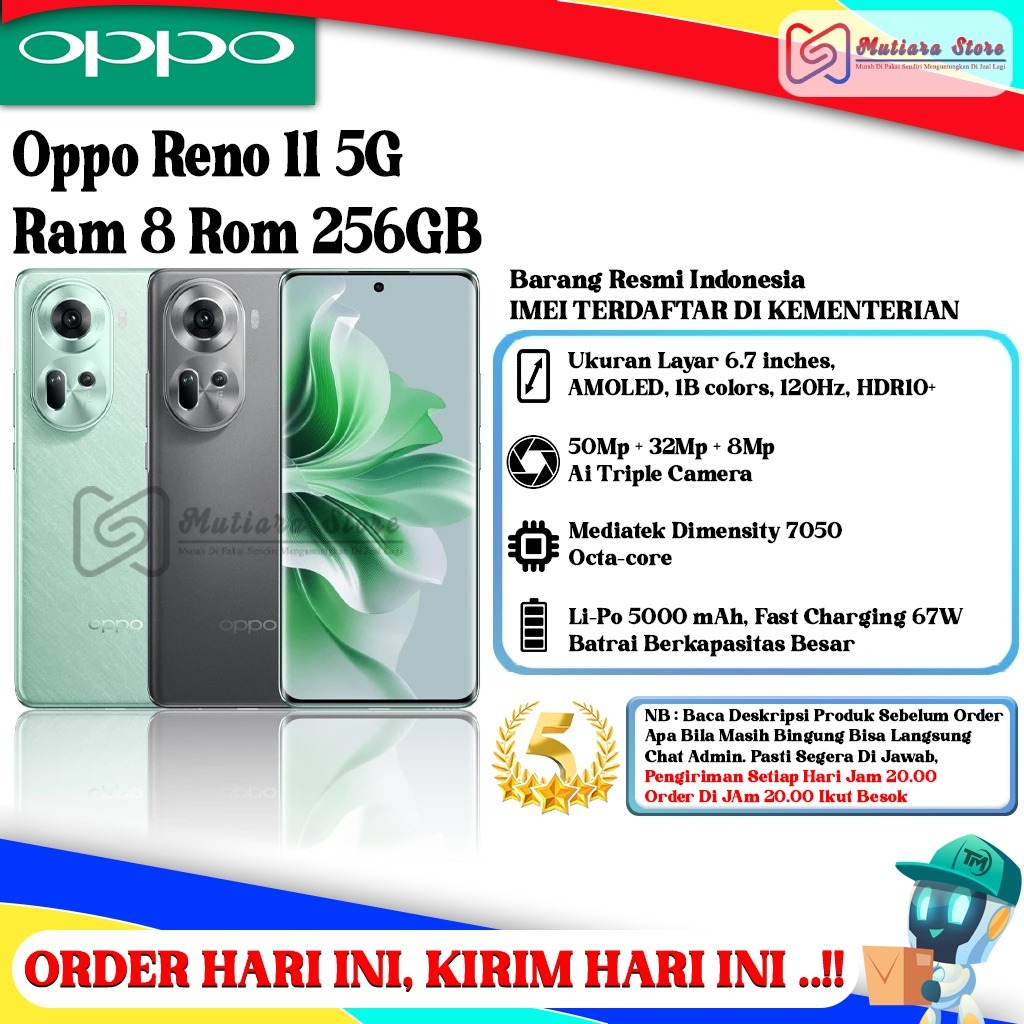 0 P P 0 RENO 11 5G RAM 8GB ROM 256GB
