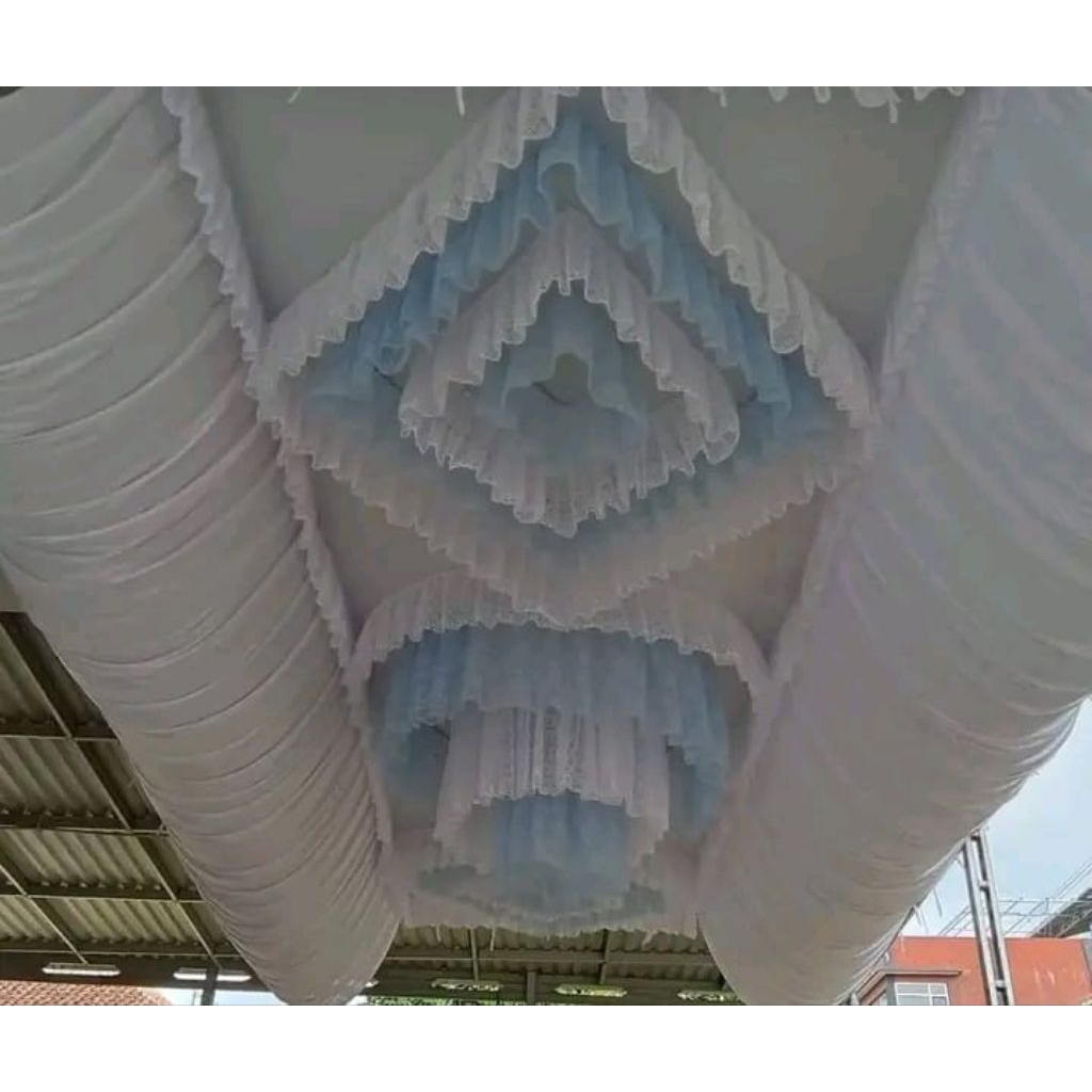 Plafon Arus Ukuran 6x6 meter - Plafon Dekor Tenda / Plafon Rempel