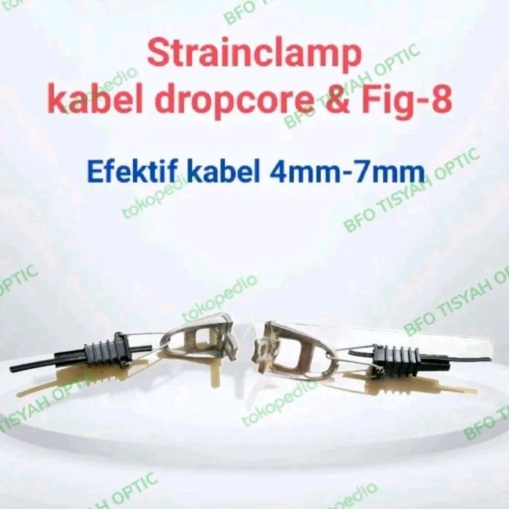 Drop core figure 8 klem kbel fig-8 strainclamp kabel cctv
