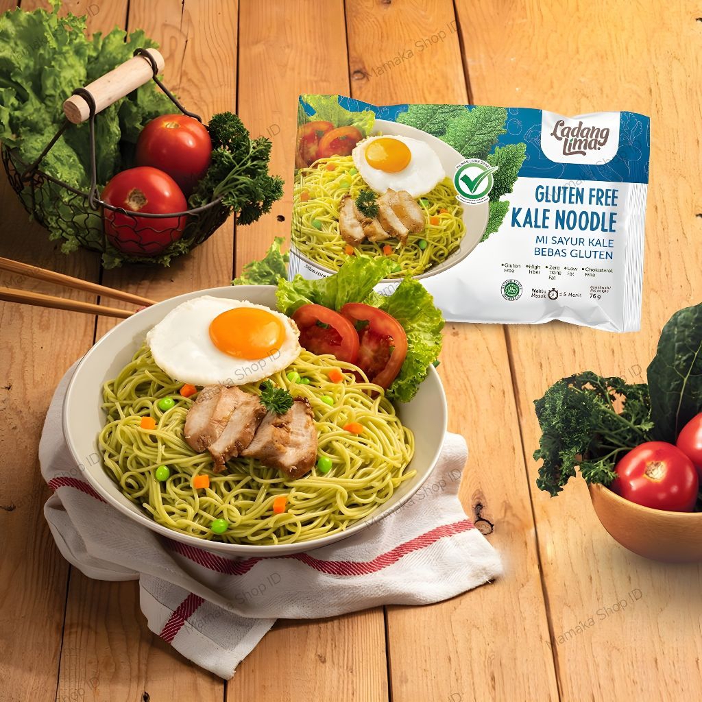 

Veggie Noodle Kale Ladang Lima 76 Gr - Mie Sayur Gluten Free
