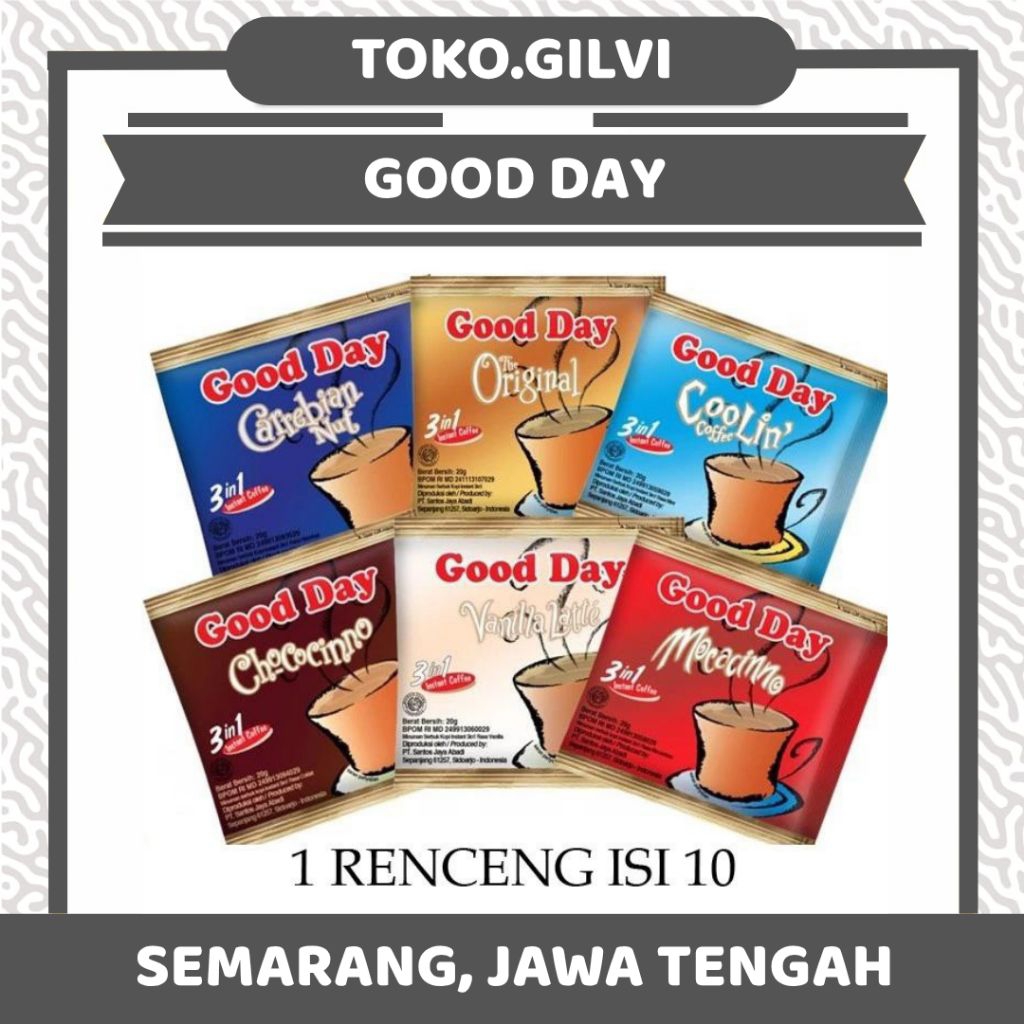 

Kopi GOOD DAY MOCCACINO 20gr Renteng isi 10 sachet