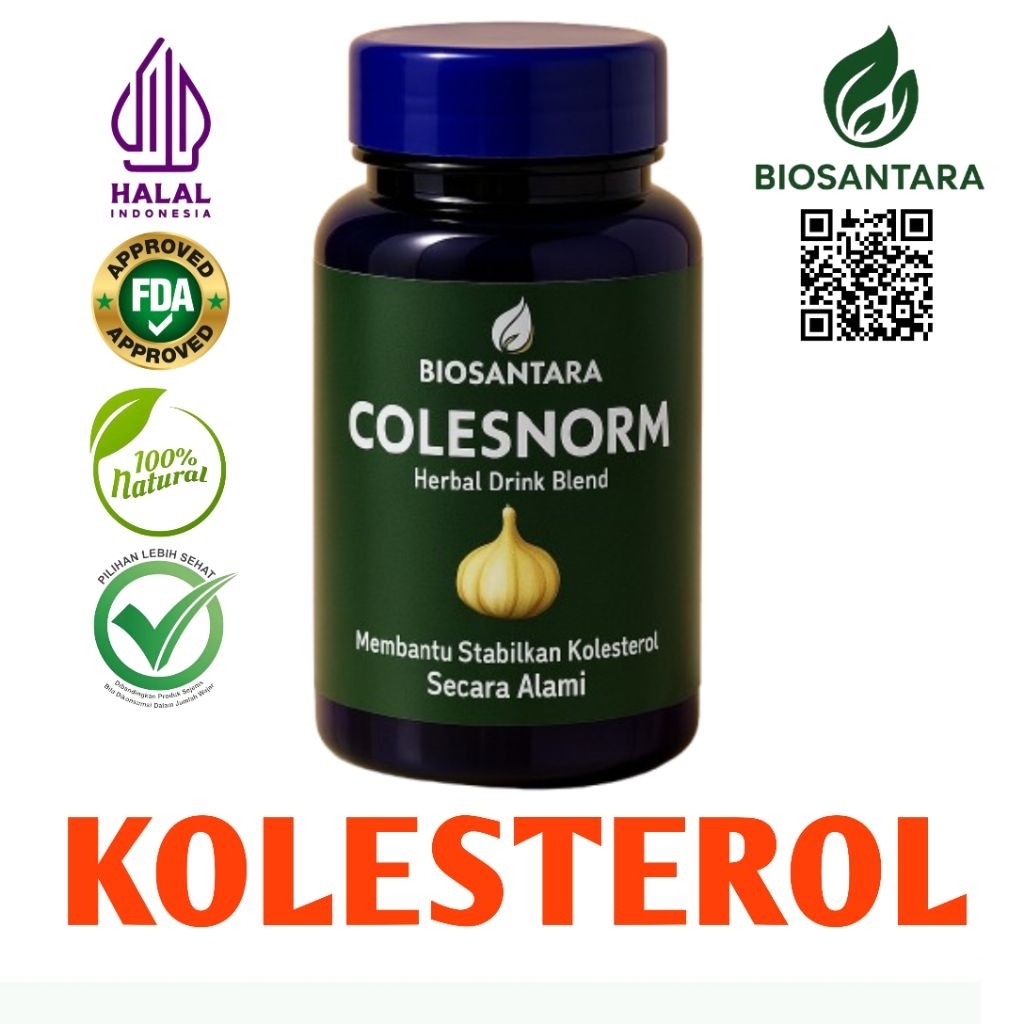 

BIOSANTARA COLESNORM Herbal Penurun Kolesterol | Jaga Jantung & Pembuluh Darah | 100g
