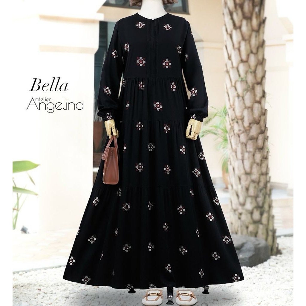 ATELIER ANGELINA BELLA DRESS HIRIBYA BLACK S HIRIBYA ARMY M BY ATELIER ANGELINA