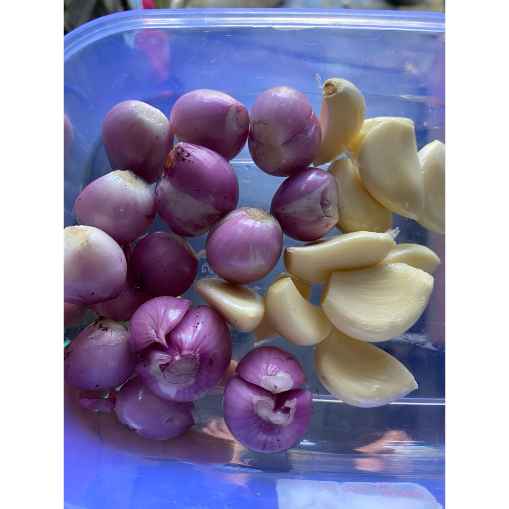

bawang putih dan bawang merah kupas 250g
