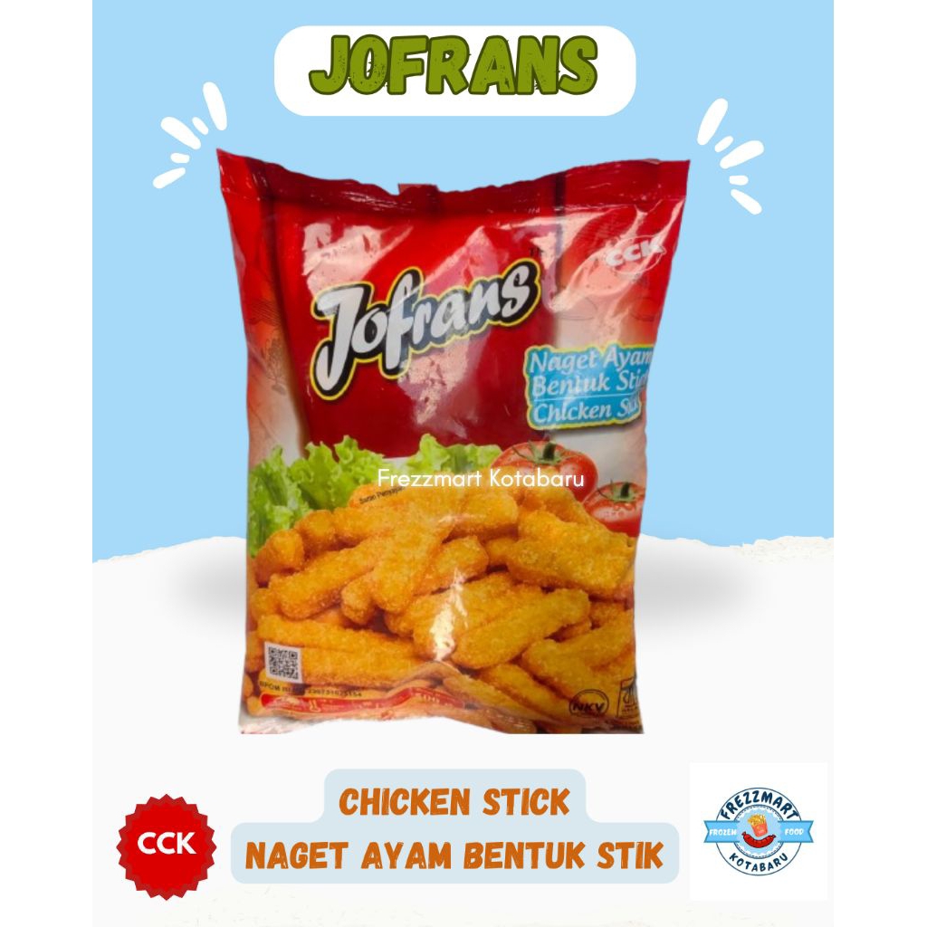 

JOFRANS Chicken Stick Nugget / Naget Ayam bentuk Stik 500 Gr / Frezzmart Kotabaru