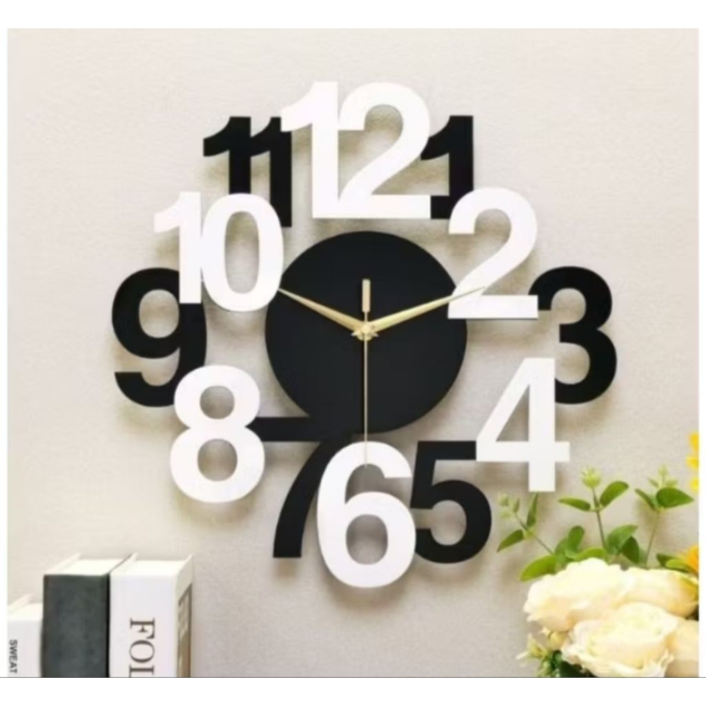 jam dinding cantik / jam dinding model terbaru / jam dinding custom ukuran 40 cm