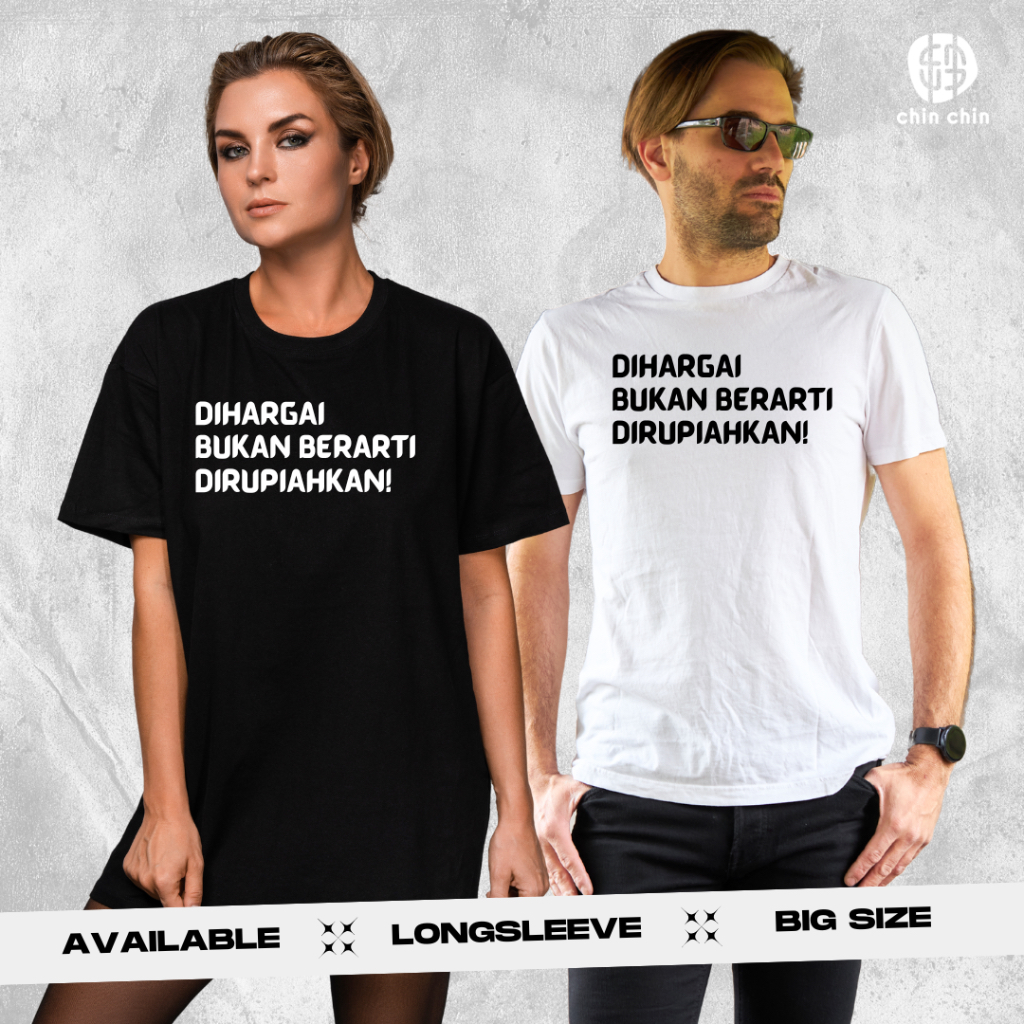 KAOS POLOS KATA-KATA // T-SHIRT MOTIVASI LUCU // BAJU DISTRO // UNISEX // BIG SIZE // PRIA // WANITA