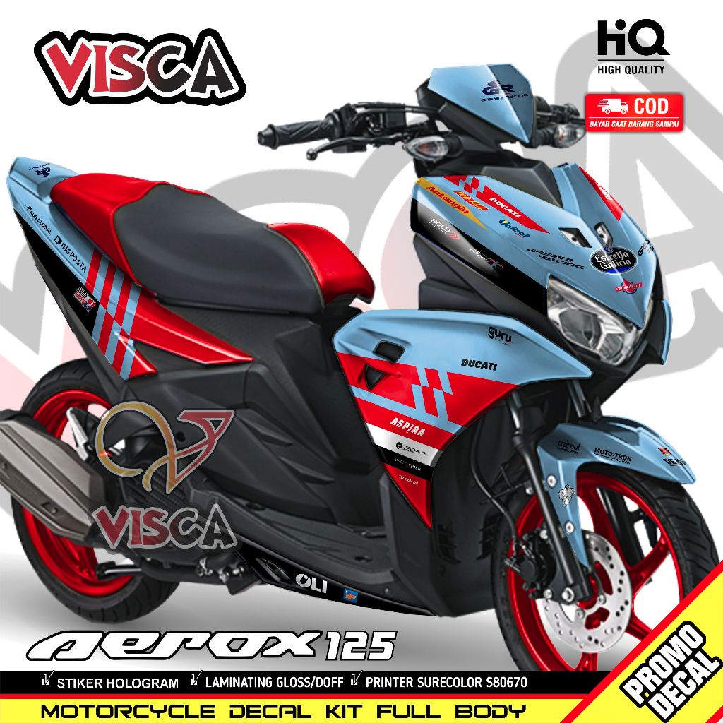 Decal Aerox 125 Full Body Stiker Aerox 125 Full Body Stiker Motor Aerox 125 Full Body GRESINI
