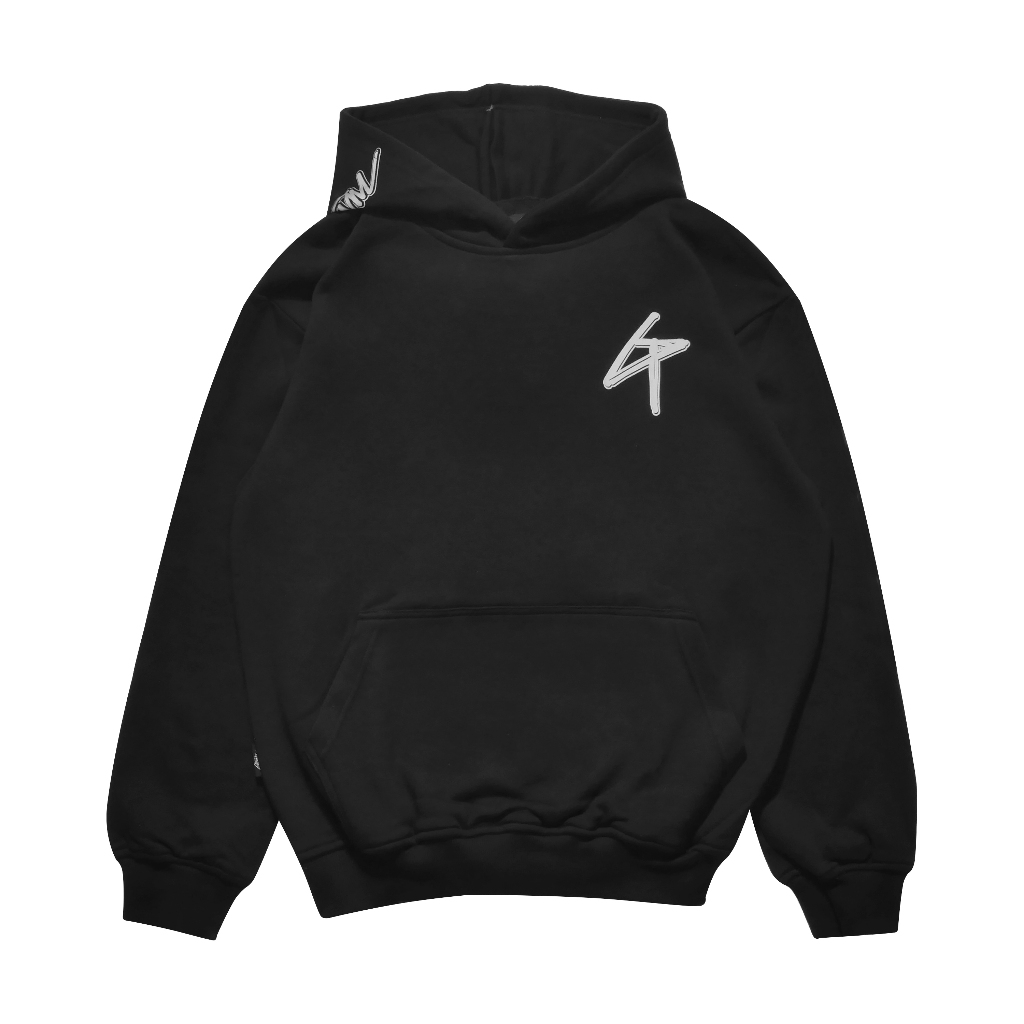 Guteninc x Tamaradai Hoodie Heavyweight Reflective Black