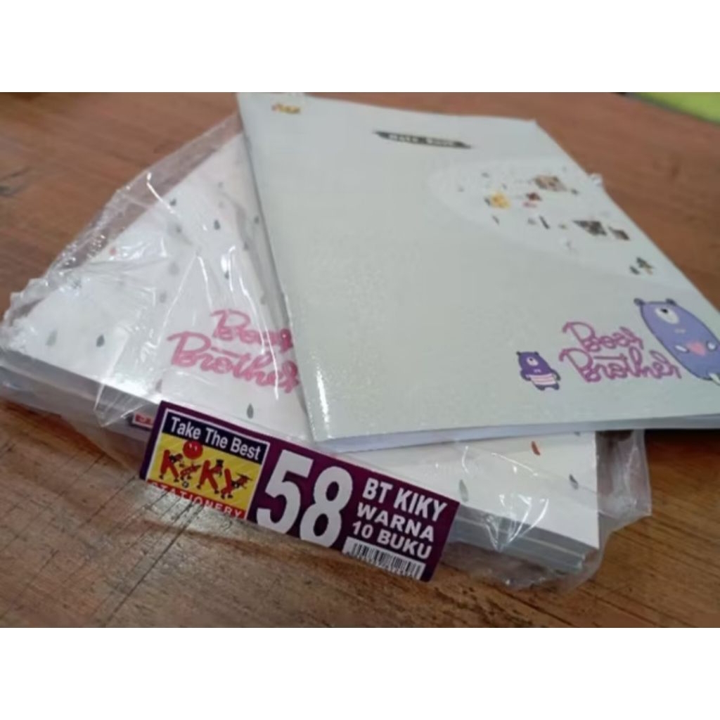 

Buku Tulis Kiky 58 dan 38 lembar 1 pak isi 10 buku