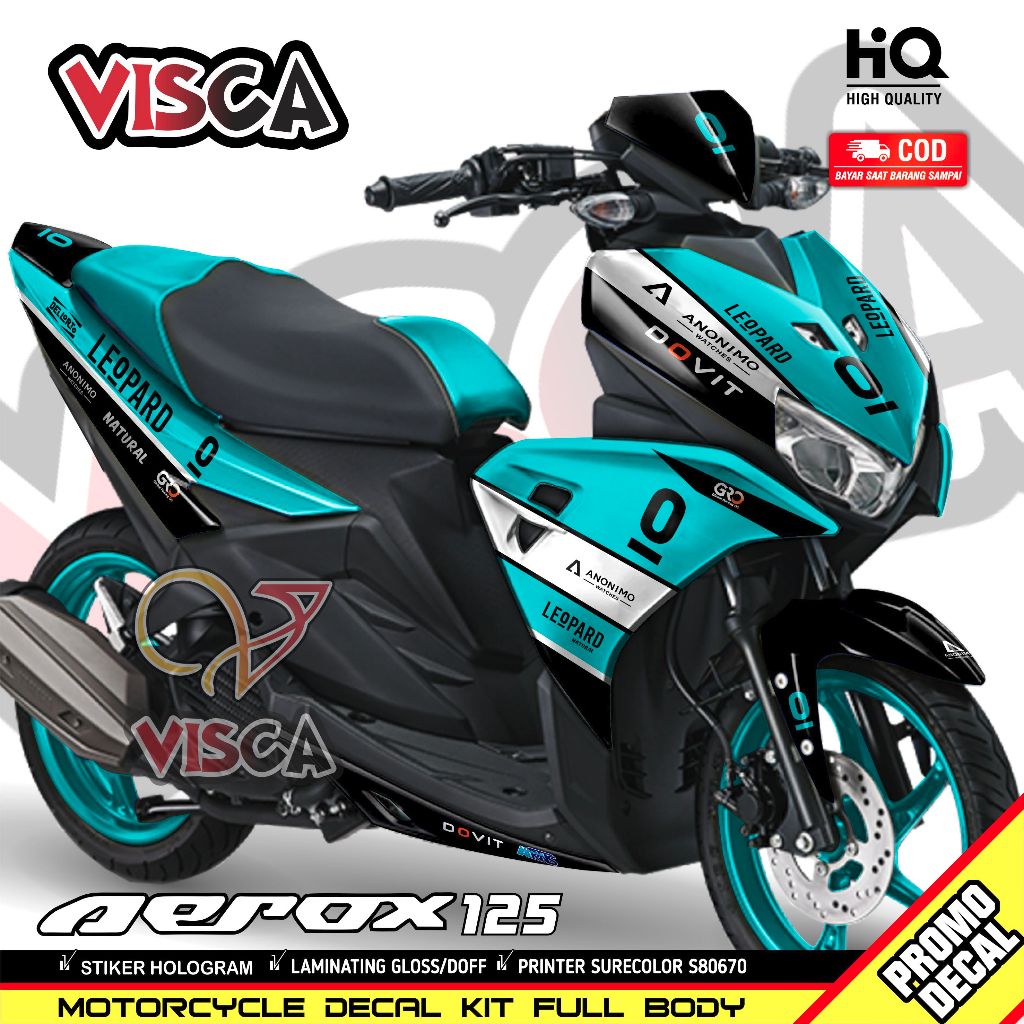 Decal Aerox 125 Full Body Stiker Aerox 125 Full Body Stiker Motor Aerox 125 Full Body LEOPARD