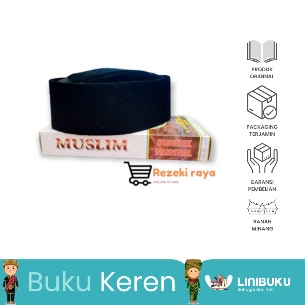 Peci songkok nasional MUSLIM SUSUN special quality | bahan beludru premium - peci songkok hitam polo