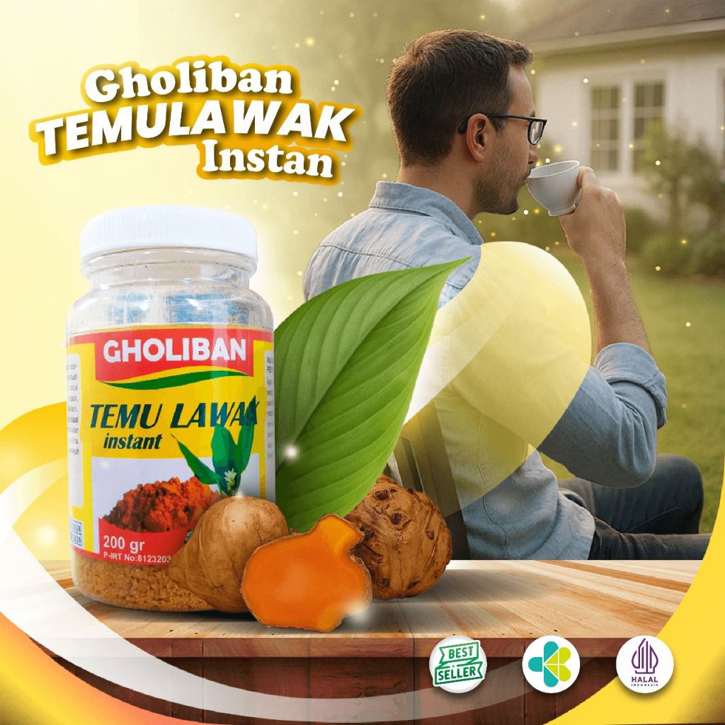 Temulawak Bubuk Instan Gholiban 200g Minuman Herbal Alami