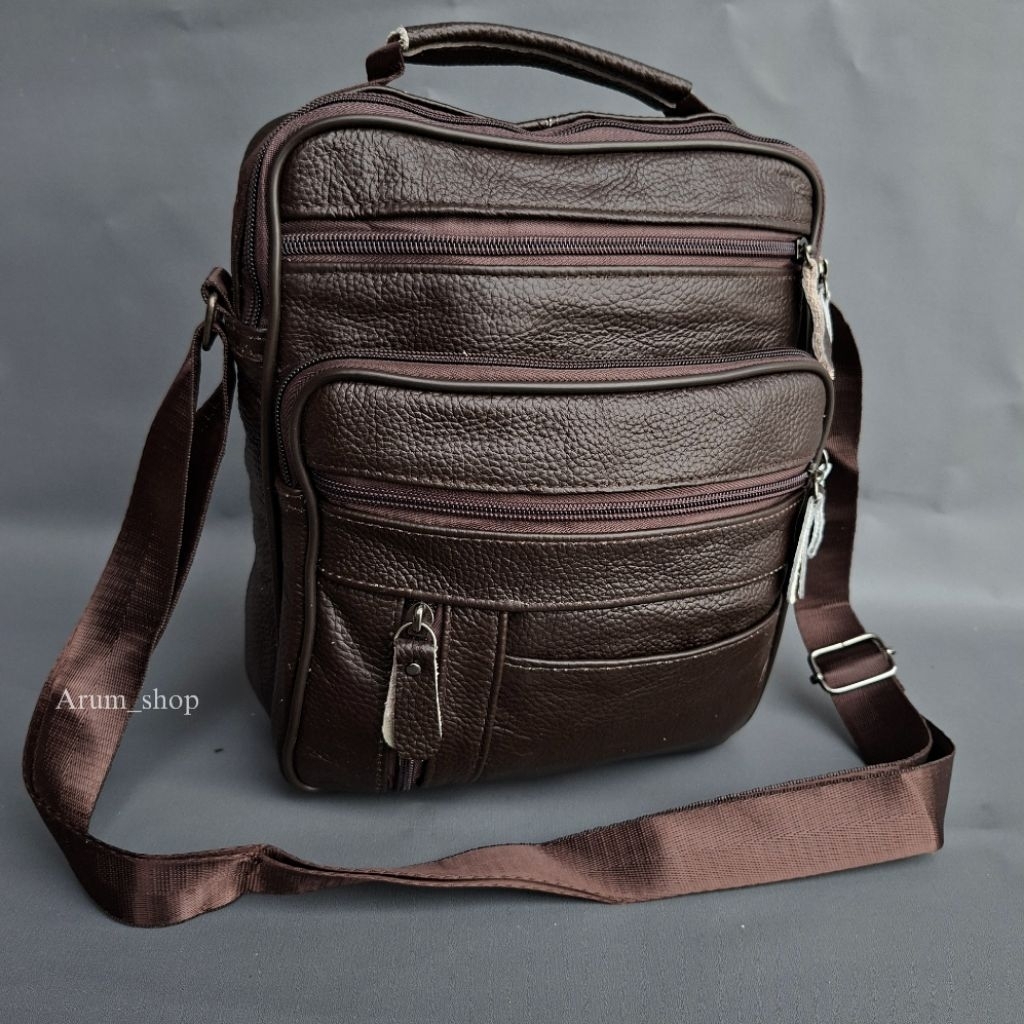 Tas Pria Kulit asli Selempang kulit besar Jumbo original